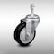 Service Caster 4 Inch SS Black Polyurethane Wheel Swivel 3/8 Inch Threaded Stem Caster SCC SCC-SSTS20S414-PPUB-BLK-381615 - alternate 1